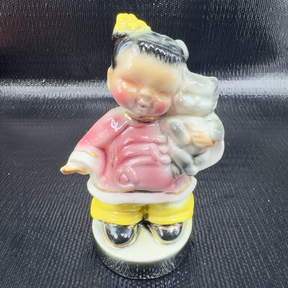 Josef Originals Wee Ling Chinese Girl With Cat And Boy With Dog Figurine Set 2 - Picture 4 of 11